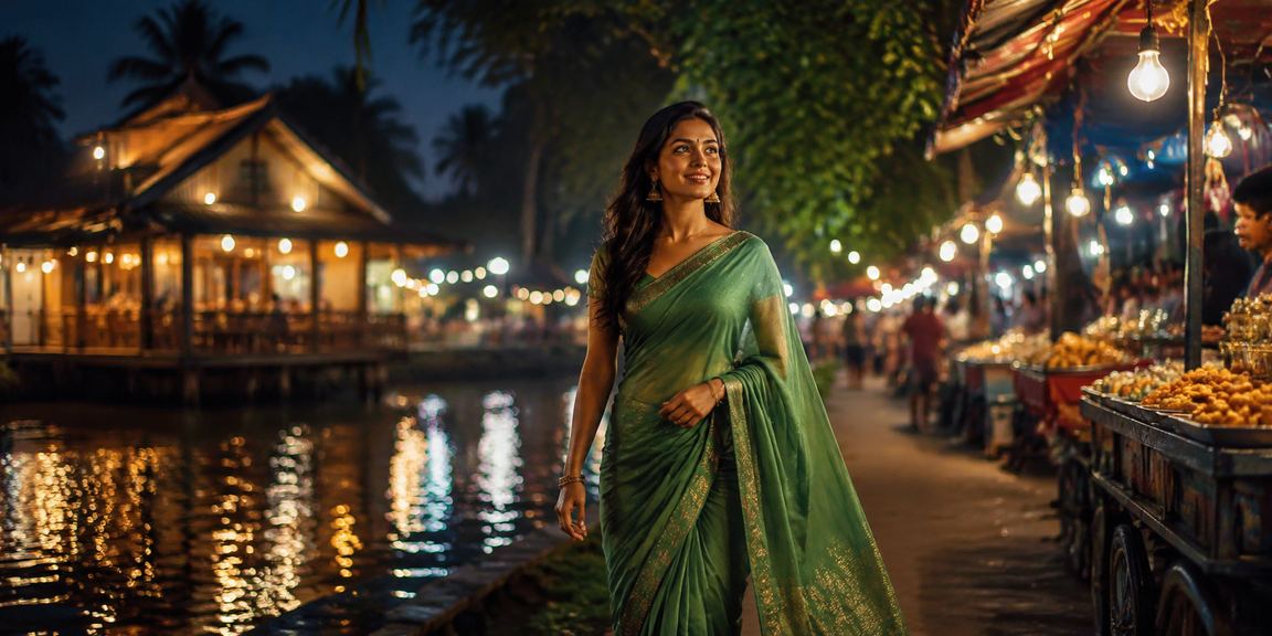 Woman using mobile casino app in Kerala